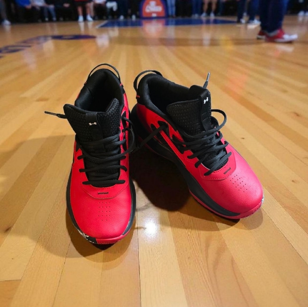 Under Armour Mens Red and Black Sneakers
